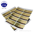 Printing Holographic Sticker Gold Paper Printing Rectangular Holographic Sticker Supplier